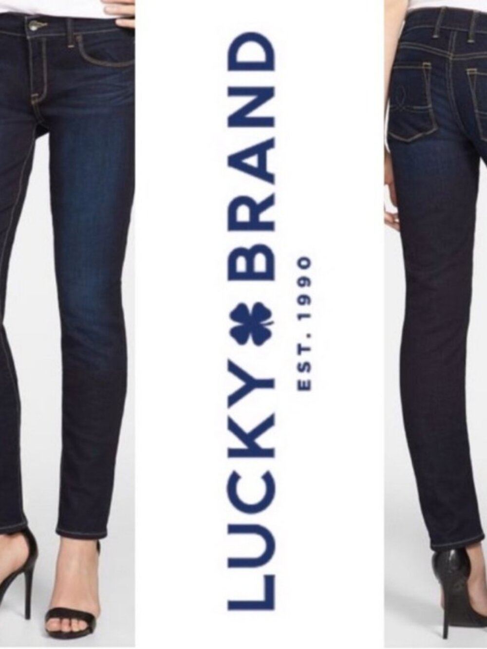 2/$30 Lucky Brand Sofia Skinny Dark Wash Ankle Jeans Size 4/27 #2377